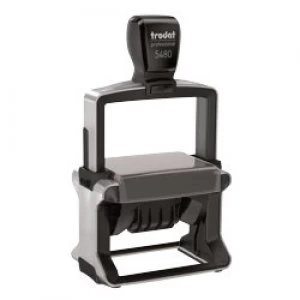 Image of Trodat Text With Date Stamp 5480 Black 67 x 46 mm