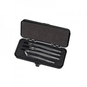 Image of Wiha 32349 Tweezer set 4 Piece Pointed, Flat, wide, Rounded