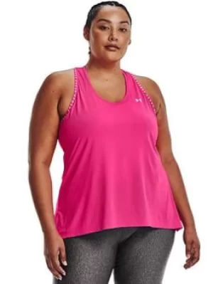 Image of Under Armour Knockout Tank Curve, Pink, Size 1X, Women
