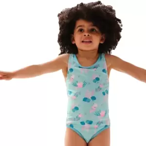 Image of Regatta Girls Peppa Splash Printed Cross Over Swim Suit 60-72 Months (110-116cm)