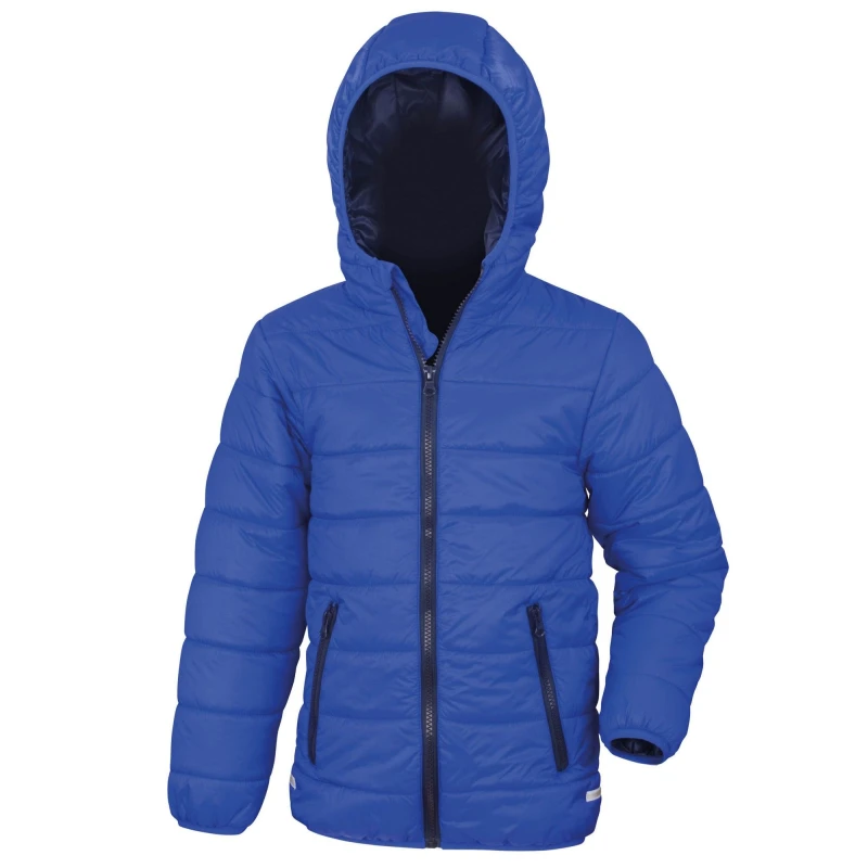 Image of Result Core Padded Jacket in Mid Blue Size: 3-4 Years Mid Blue Unisex 3-4 Years