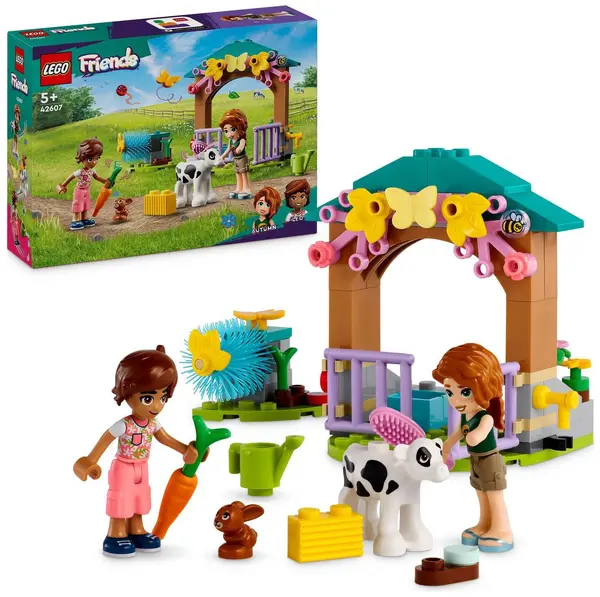 Image of LEGO Friends Autumn's Baby Cow Shed Farm Animal Toy 42607