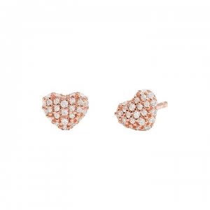 Image of Michael Kors Diamond Heart Earring - Rose Gold