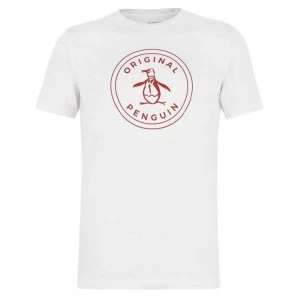 Image of Original Penguin Logo T Shirt - Bright White