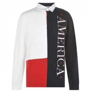 Image of Perry Ellis Block Polo Shirt - White