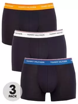 Image of Tommy Hilfiger 3 Pack Trunks - Black, Size L, Men