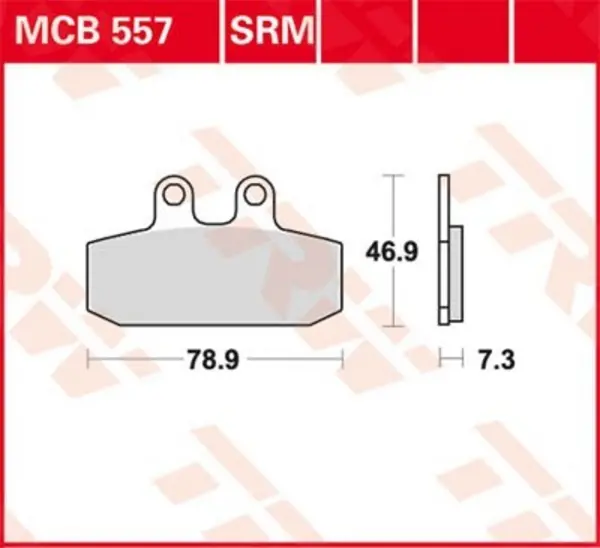 Image of TRW Organic Allround MCB557 Brake pad set Brake Pad Set, disc brake (402)