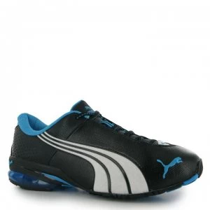 Image of Puma Jago Perforated Mens Trainers - Black/Fluo