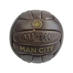 Image of Man City Retro Heritage Leather Ball Size 5