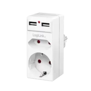 Image of LogiLink DC Adapter with 2x USB-AF, 10,5W USB charger