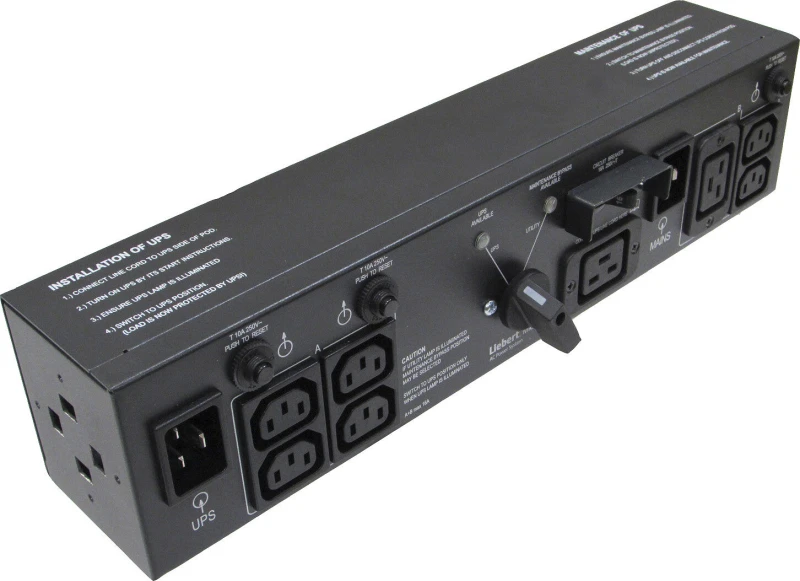Image of Vertiv Vertiv MP2-220L power distribution unit (PDU) 4 AC outlet(s) 2U Black MP2-220L