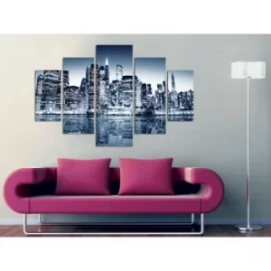 Image of ST019 Multicolor Decorative MDF Painting (5 Pieces)