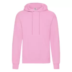 Image of Fruit Of The Loom Mens Hooded Sweatshirt / Hoodie (M) (Light Pink)