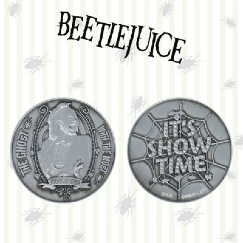 Image of Beetlejuice Limited Edition Collectible Coin Metallic Silver unisex