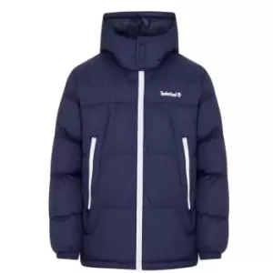 Image of Timberland Padded Logo Jacket - Blue