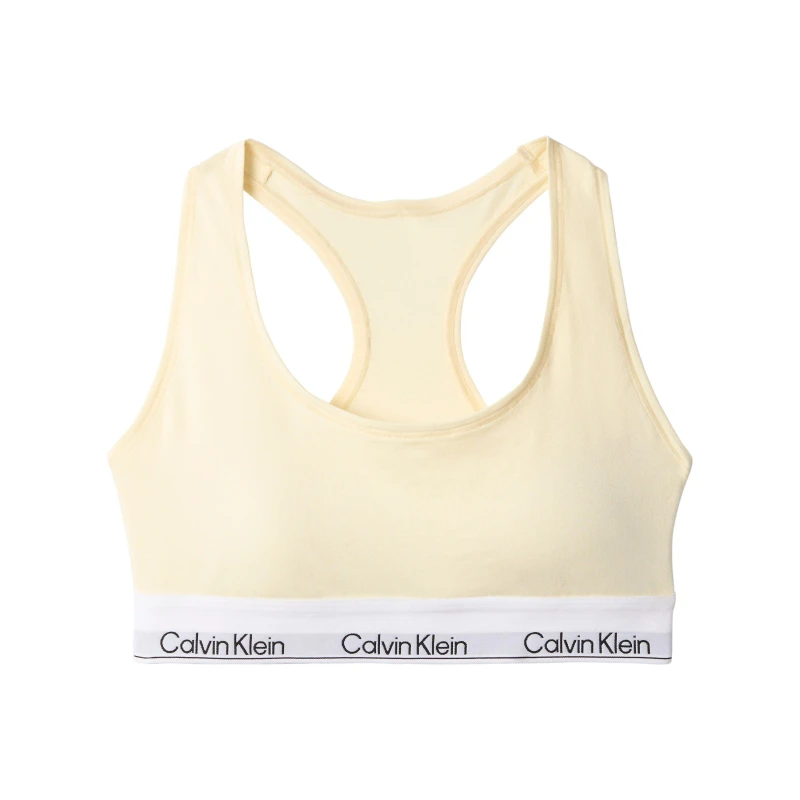 Image of Calvin Klein Modern Cotton Logo Bralette Pear Sorbet female 8 (XS)