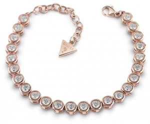 Image of Guess Glitter Girl Rose Gold Plated Swarovski Tennis Jewellery