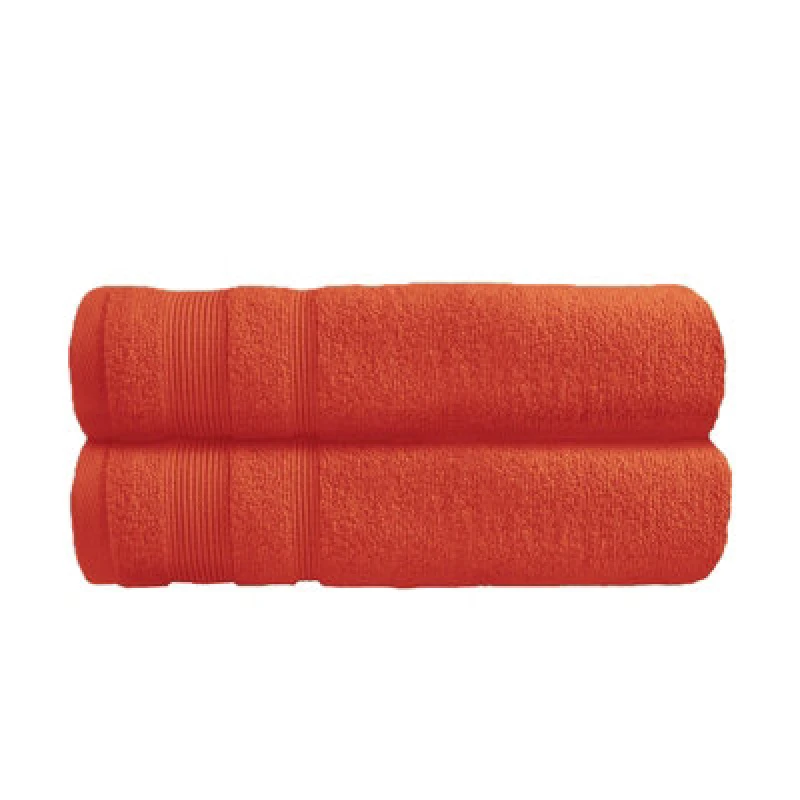 Image of Allure Bath Fashions Luxury Zero Twist Egyptian Cotton Bath Towels Pack Of 2 - Terracotta