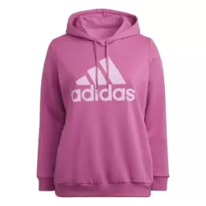 Image of adidas Essentials Logo Fleece Hoodie (Plus Size) Womens - Semi Pulse Lilac / Bliss Lilac