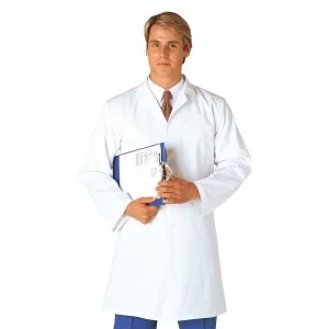 Image of Portwest Mens Single Pocket Food Coat White S