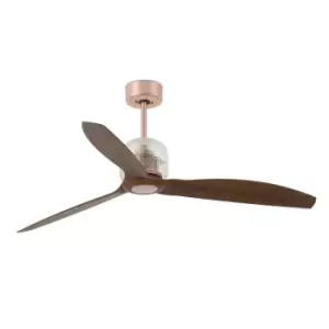 Image of Deco Copper, Wood Ceiling Fan LED With DC Smart Motor - Remote Included