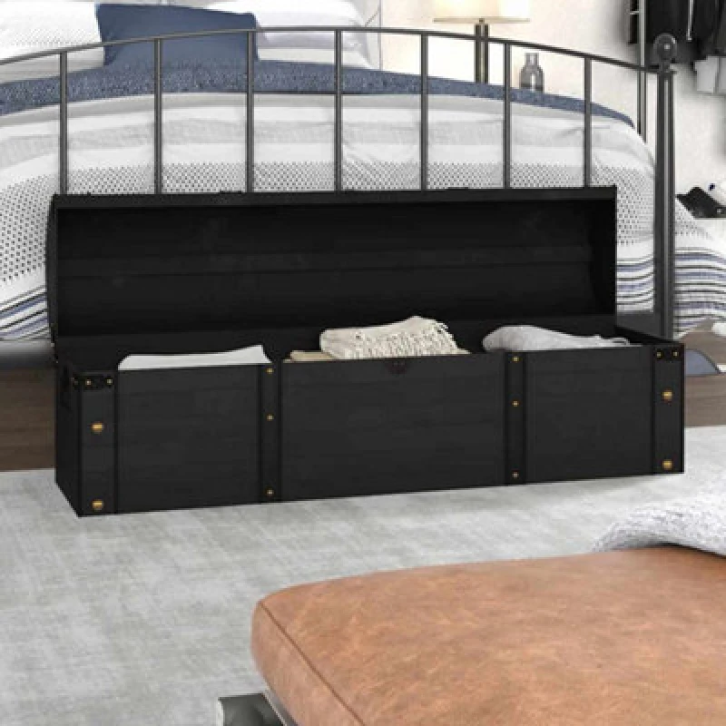 Image of vidaXL Solid Wood Storage Chest Vintage Style 120x30x40cm Cabinet Locker Box