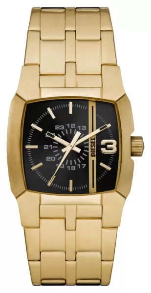 Image of Diesel DZ2151 Cliffhanger Black Dial Gold PVD Plated Watch