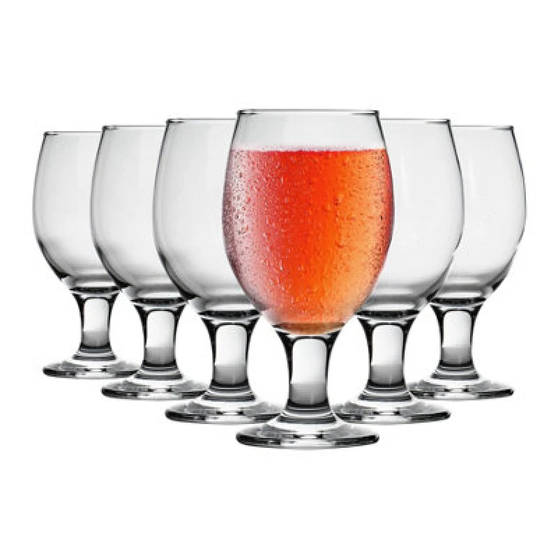 Image of LAV Misket Craft Beer Glasses - 400ml - Clear - Pack of 6 Clear unisex