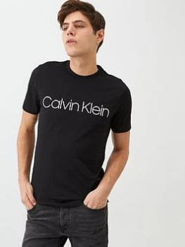 Image of Calvin Klein Front Logo T-Shirt - Black Size XL Men