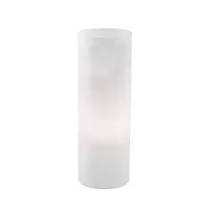 Image of Edo 1 Light Large Table Lamp Cylindrical White, E27