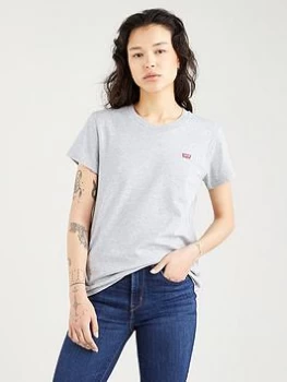 Image of Levis Small Logo Perfect T-Shirt - Grey Size XL Women
