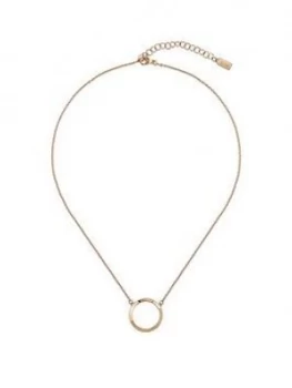 Image of Boss Ophelia Reversible Eternity Gold Plated Stainless Steel Swarovski Crystal Necklace