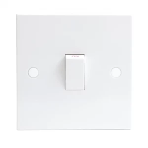 Image of KnightsBridge 20A White 1G Double Pole 230V Electric Wall Plate Switch