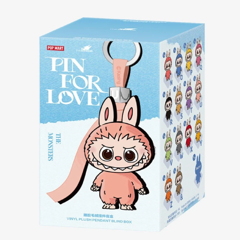 Image of Pop Mart The Monsters Mini Labubu Pin For Love Series 1 Box Multi unisex Single