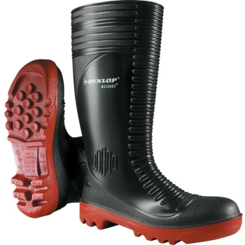 Image of Dunlop - A252931 Acifort Ribbed Black Safety Wellingtons - Size 8 (42)