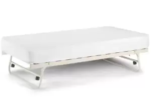 Image of Julian Bowen Barcelona 4ft6 Double High Foot End Stone White Bed