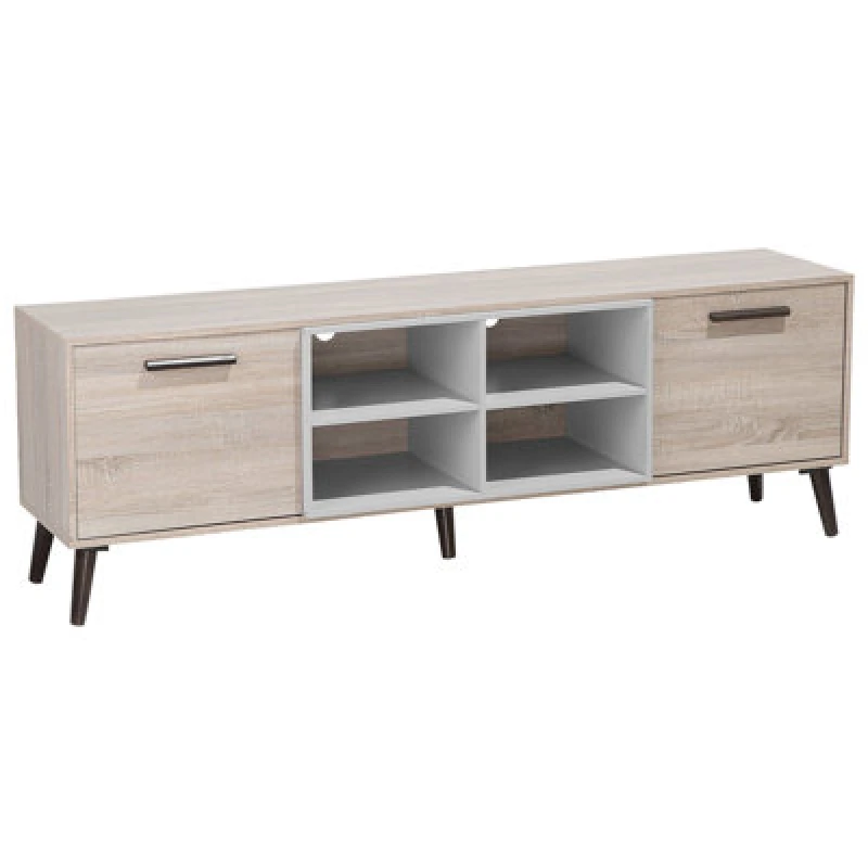 Image of Beliani Modern TV Stand Alloa Grey