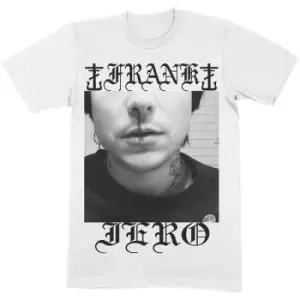 Image of Frank Iero - Nose Bleed Unisex XX-Large T-Shirt - White