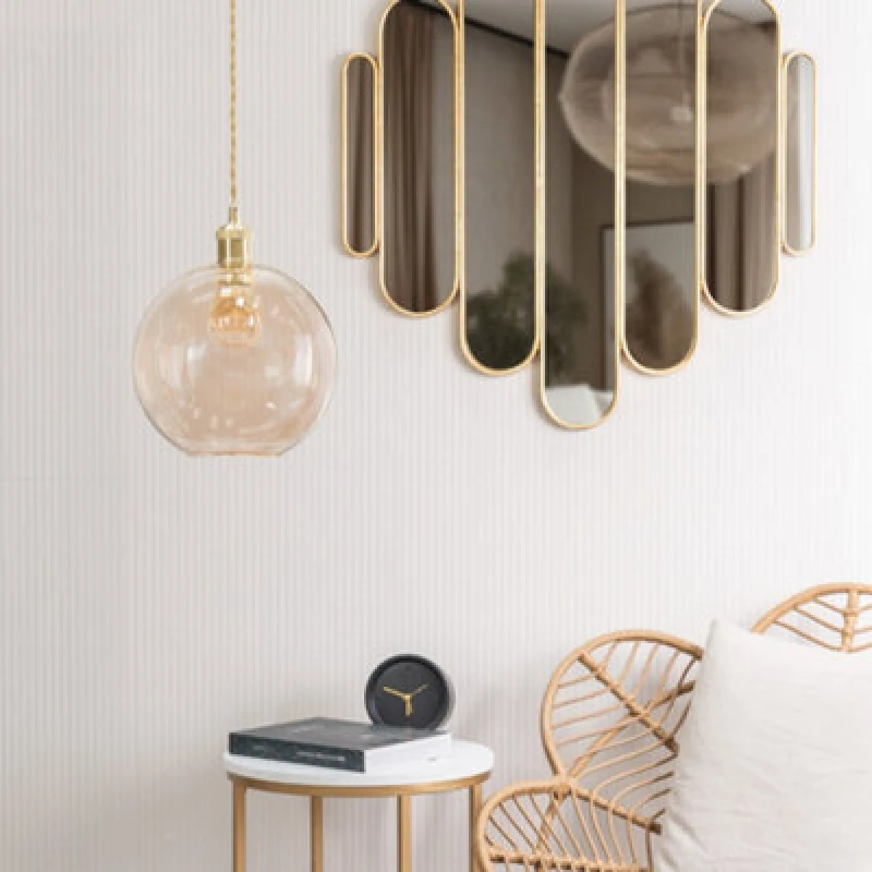 Image of ValueLights Bellamy Easy Fit Amber Glass Shade with LED Warm White Bulb Amber unisex