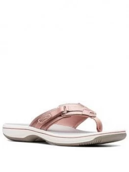 Image of Clarks Brinkley Sea Flip Flops - Rose Gold