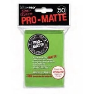 Image of Ultra Pro Matte Lime Green 50 Sleeves 12 Packs