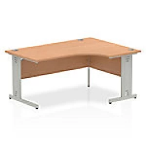 Image of Impulse Cable Managed 1600 Right Hand Crescent Desk Oak