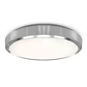 Image of 4lite WiZ Connected IP54 WiFi LED Smart Wall & Ceiling Light - Chrome