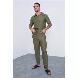 Image of I Saw It First Khaki Ribbed Joggers - Green