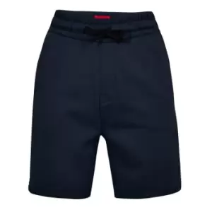 Image of Hugo Logo Tape Pyjama Shorts - Blue