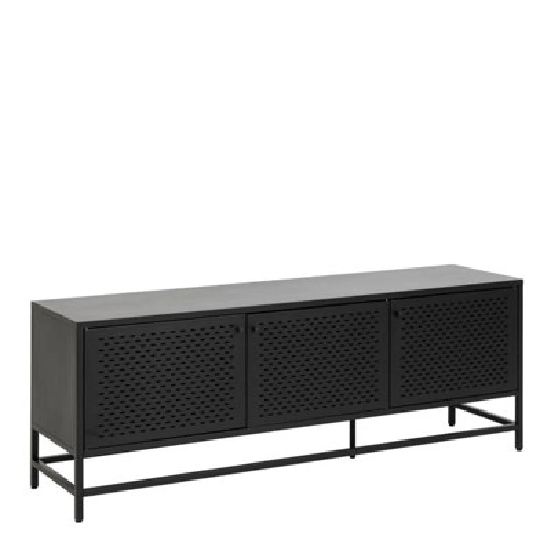 Image of Furniture To Go Newcastle 3 Door Sideboard In Matt Black