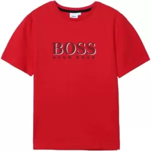 Image of Boss Kids Boy Blue Tshirt - Red