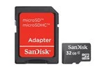 Image of SanDisk microSDHC 32GB Card + SD Adapter Class 4 SDSDQM-032G-B35A