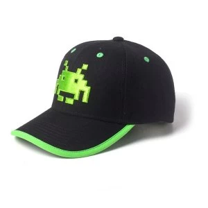 Image of Space Invaders - Green Classic Invader Unisex Adjustable Cap - Black/Green