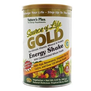 Image of Natures Plus Source of Life GOLD Energy Shake Tropical Berry 0.97 lb.
